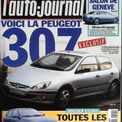 Peugeot 307 - L'auto journal - n° 511 - 1999 - revue magazine - voiture