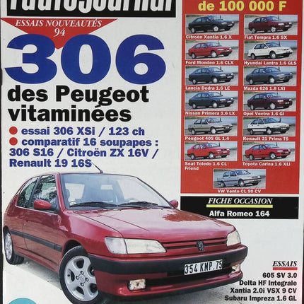 306 der vitaminisierten Peugeots - L'auto journal - Nr. 17 - 1993 - Zeitschriftenkritik - Auto