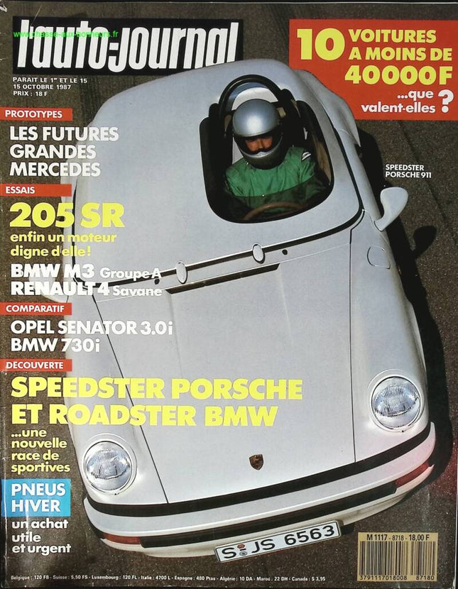 Peugeot 205 SR - L'auto journal - n° 18 - 1987 - revue magazine - voiture
