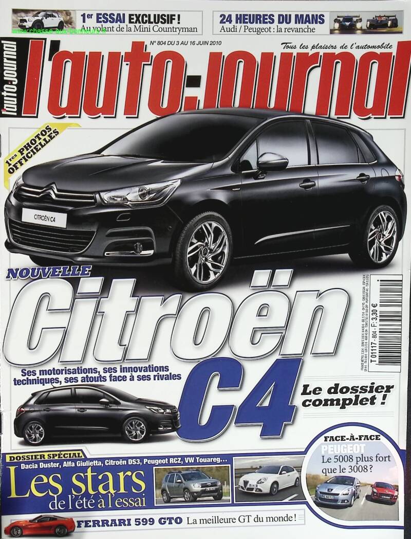 Citroën C4 - L'auto journal - n° 804 - 2010 - revue magazine - voiture
