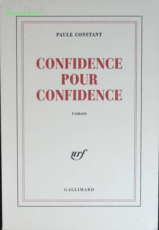 Vertrauen für Selbstvertrauen - Paule Constant - Buch