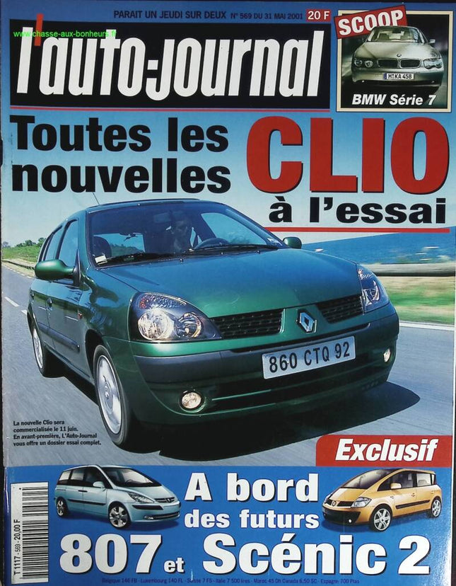 Renault Clio - L'auto journal - n° 569 - 2001 - revue magazine - voiture