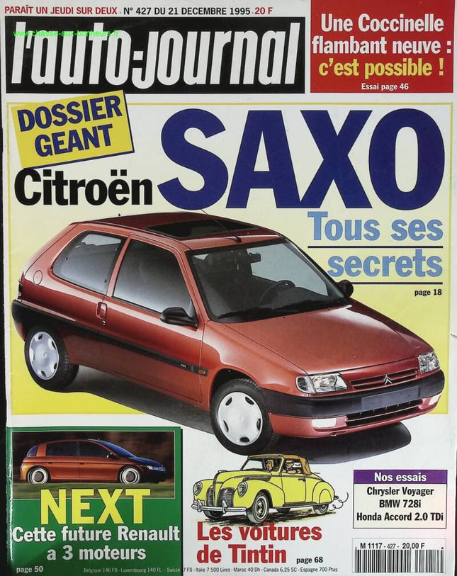 Citroën Saxo – alle seine Geheimnisse – L'auto journal – Nr. 427 – 1995 – Zeitschriftenrezension – Auto