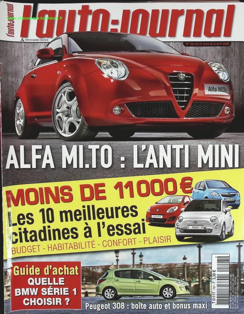 Alfa Mito - L'auto journal - n° 747 - 2008 - magazine review - car