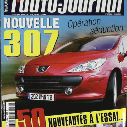 Nouvelle Peugeot 307 - L'auto journal - n° 674 - 2005 - revue magazine - voiture