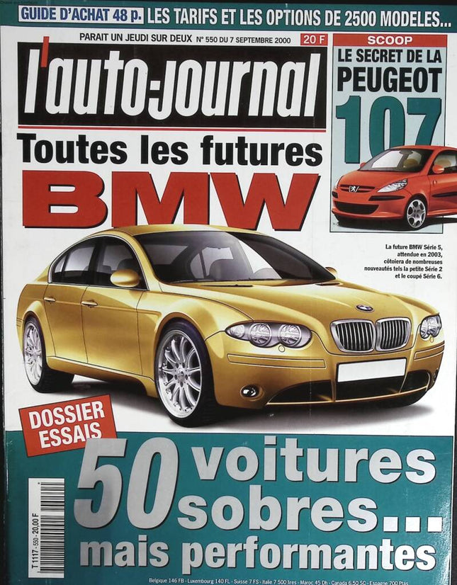 All future BMWs - L'auto journal - n° 550 - 2000 - magazine review - car