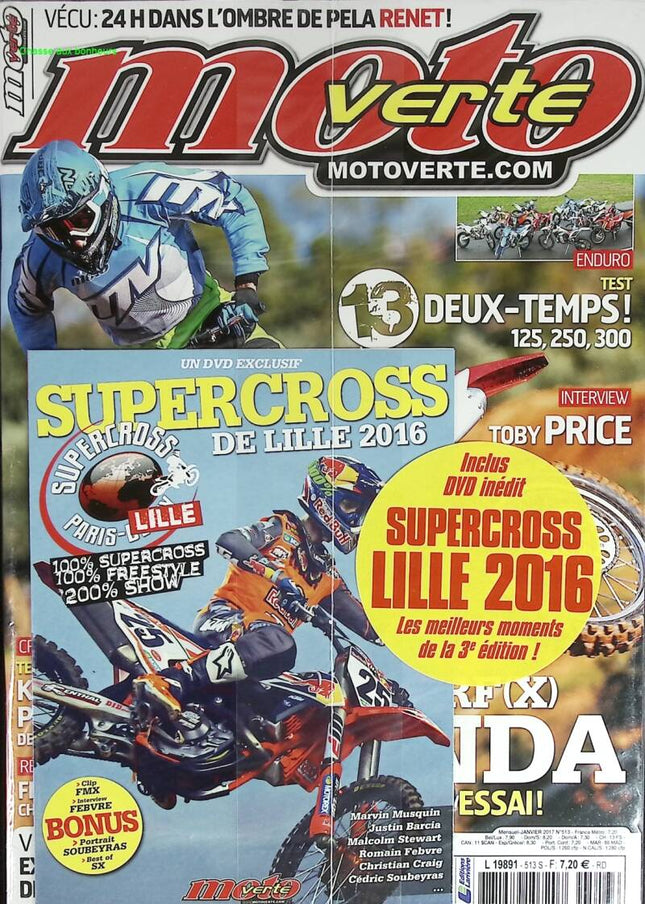 Supercross Lille 2016 - Moto verte - n° 513 - 2017 - revue magazine -Moto