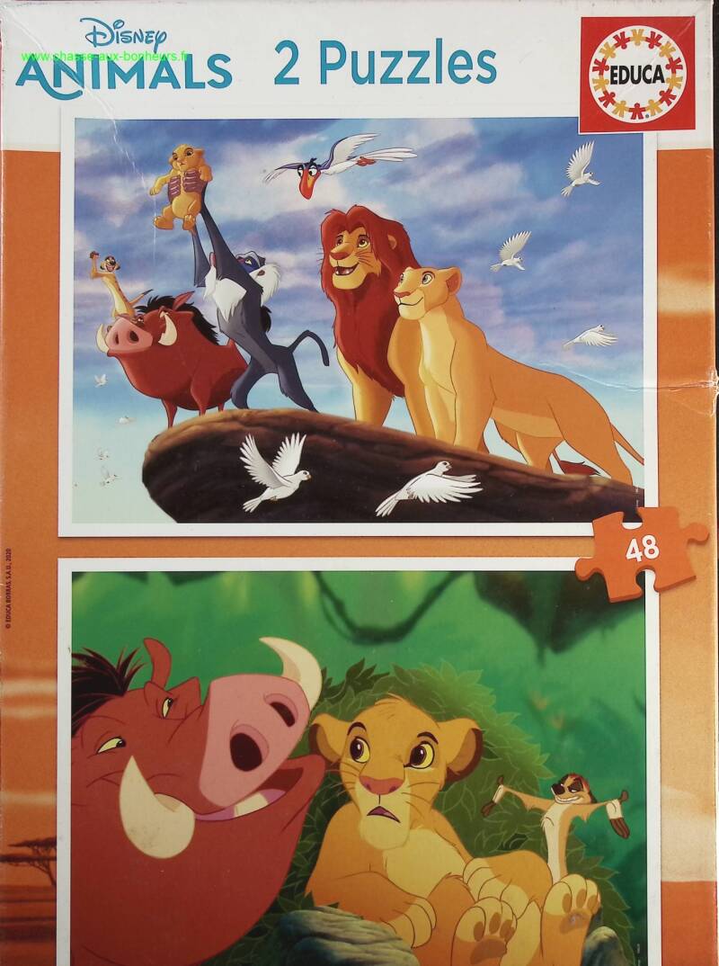 2 48-Piece Puzzles for Kids | The Lion King - Board Game