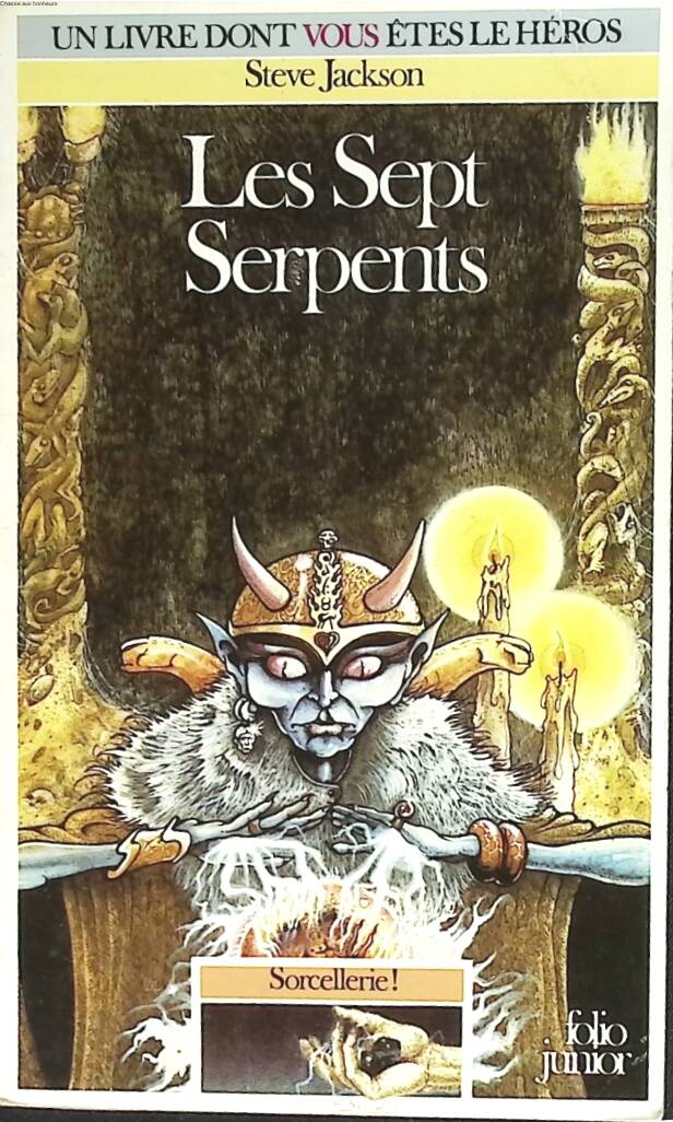 Les Sept Serpents - Steve Jackson - Le livre dont vous êtes le héros 1987 - livre