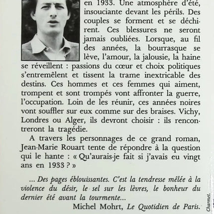 Avant-guerre - Jean-Marie Rouart - livre