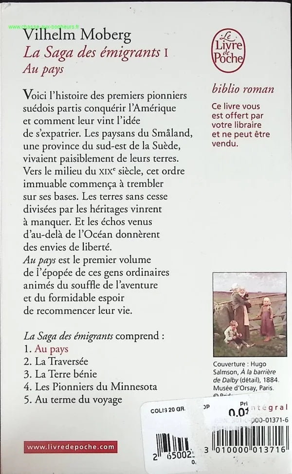 In the Land of the Emigrants, Volume 1 - Vilhelm Moberg - book