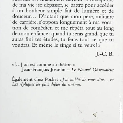 The Monkey Stream - Jean-Claude Brialy - Book