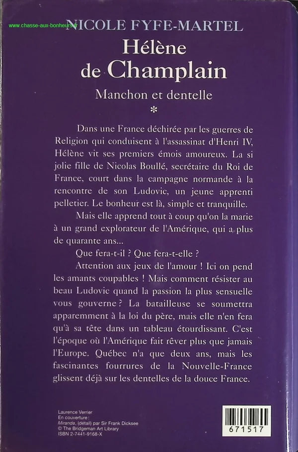 Sleeve and Lace Hélène de Champlain Volume 1 - Nicole Fyfe-Martel - book