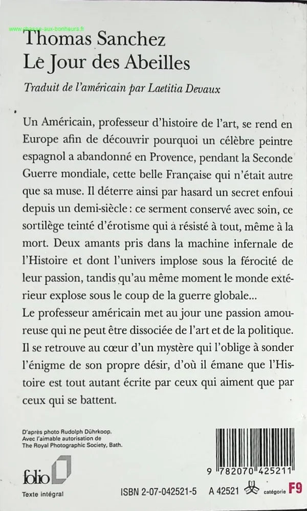 The Day of the Bees - Thomas Sanchez - book