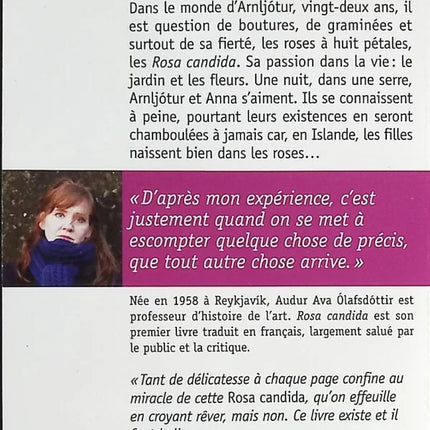Rosa Candida - Audur Ava Olafsdottir - livre
