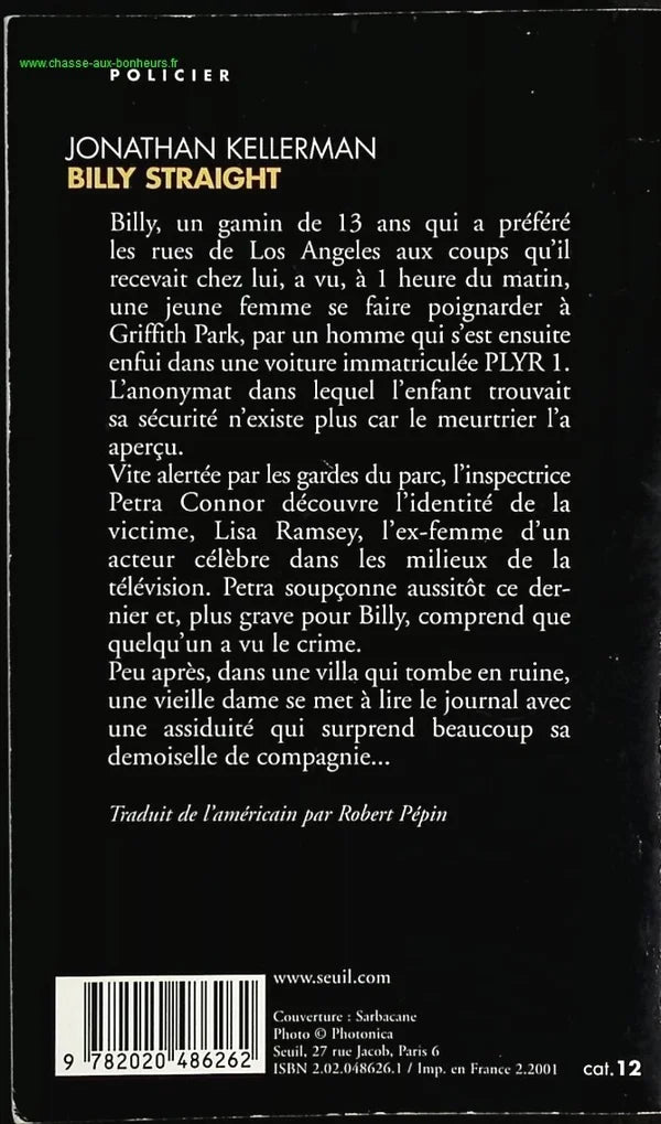 Billy Straight - Jonathan Kellerman - Livre