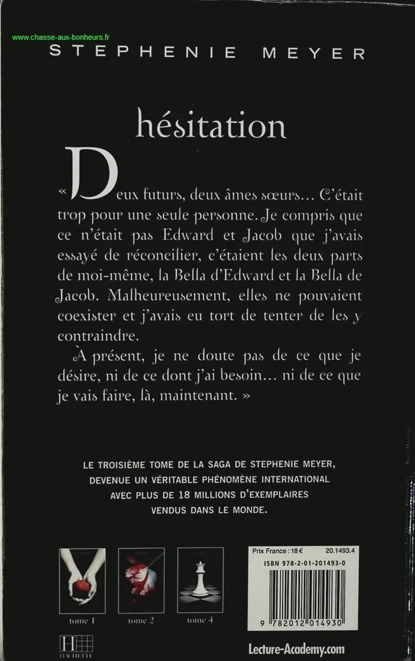 hésitation - Stephenie Meyer - livre