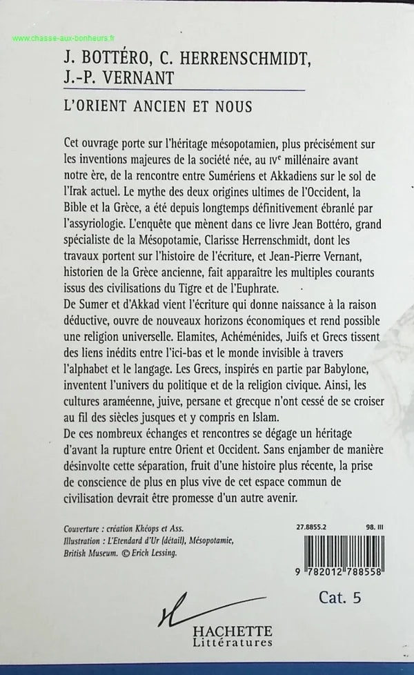 The Ancient Orient and Us - J. Bottero - book