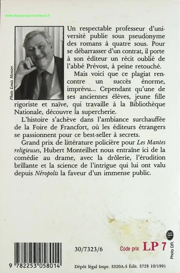 Dying in Frankfurt - Hubert Monteilhet - book