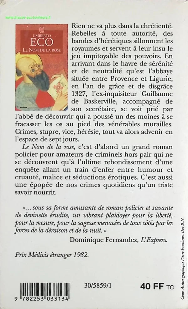 The Name of the Rose - Umberto Eco - Book
