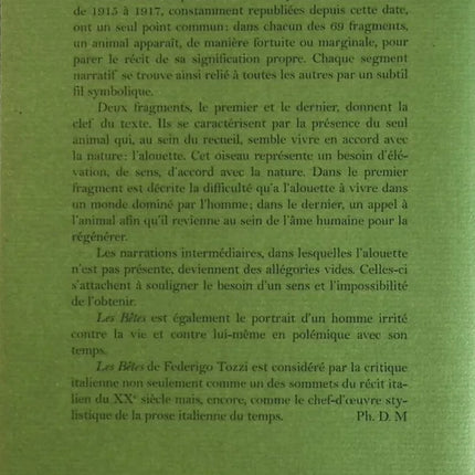 Die Bestien - Federigo Tozzi - Buch