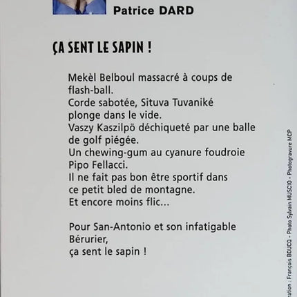 San-Antonio - Tome 20 - Ca Sent Le Sapin ! - Patrice Dard - livre