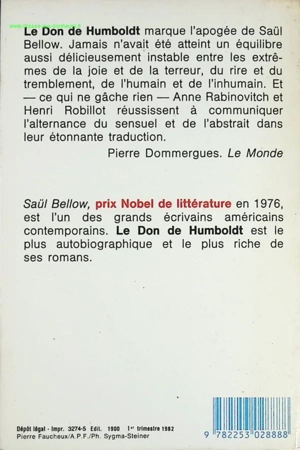 Humboldt's Gift Volume 2 - Saul Bellow - book