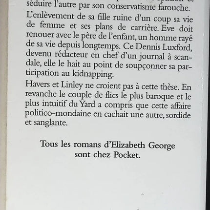 Le Visage de l'ennemi - Elizabeth George - livre