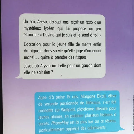 PhonePlay - Tome 1 - Morgane Bicail - livre