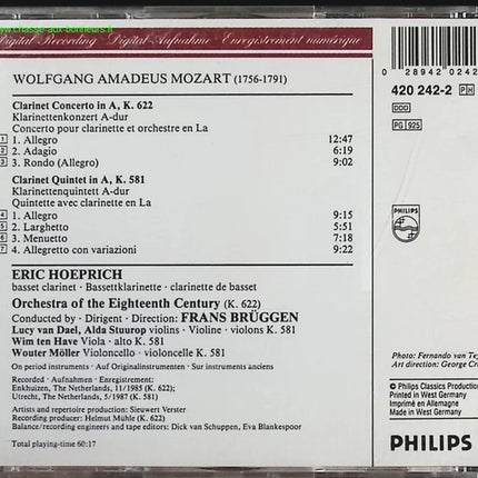 Mozart - Concerto pour clarinette - CD