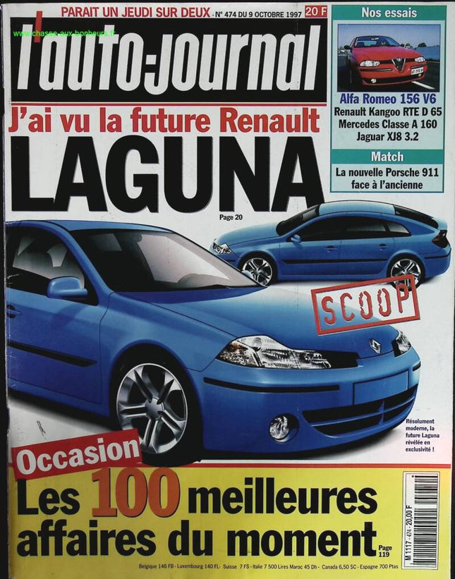 Renault Laguna - L'auto journal - n° 474 - 1997 - revue magazine - voiture