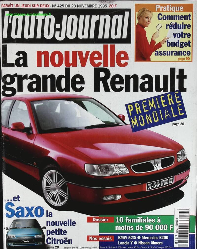 Der neue große Renault - L'auto journal - Nr. 425 - 1995 - Zeitschriftenbericht - Auto