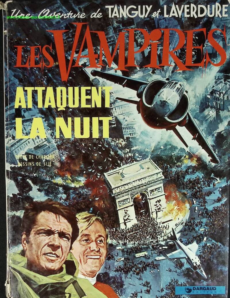 Les vampires attaquent la nuit - Une aventure Tanguy et Laverdure - Jean-Michel Charlier Jijé - 1975 - livre BD