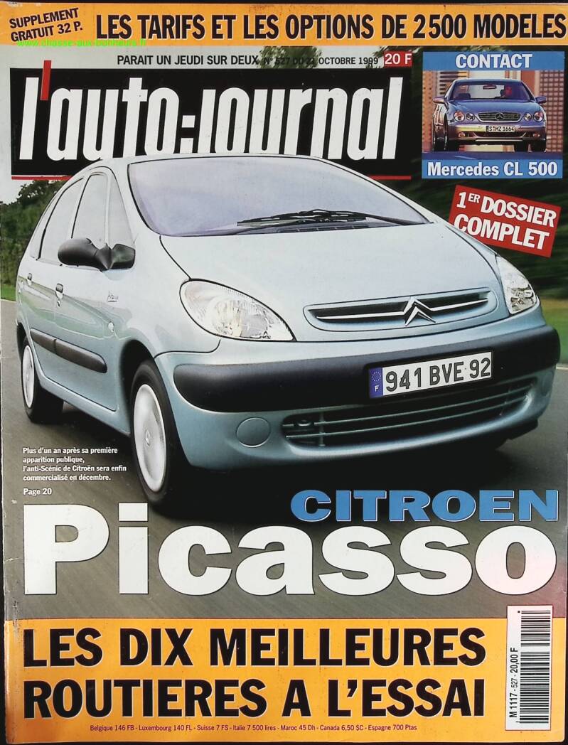 Citroën Picasso - L'auto journal - n° 527 - 1999 - revue magazine - voiture