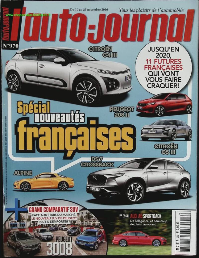 Spécial nouveautés françaises - L'auto journal - n° 970 - 2016 - revue magazine - voiture