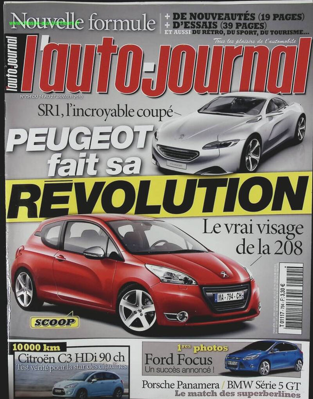 Peugeot macht seine Revolution - L'auto Journal - Nr. 794 - 2010 - Zeitschriftenbericht - Auto