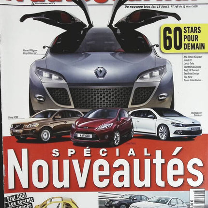 Spécial nouveautés - L'auto journal - n° 746 - 2008 - revue magazine - voiture