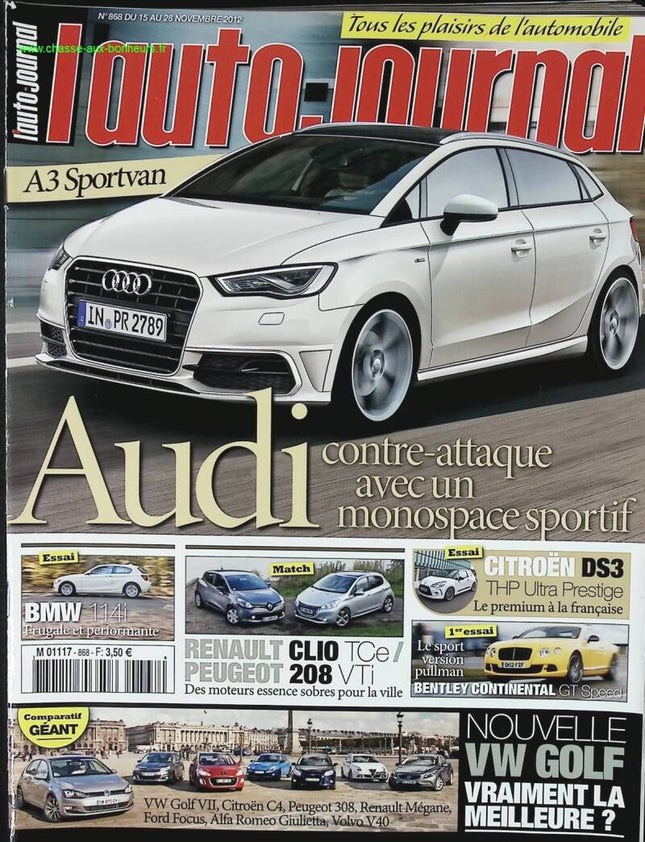 Audi monospace - L'auto journal - n° 868 - 2012 - revue magazine - voiture
