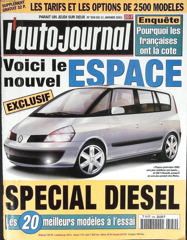 New space - L'auto journal - n° 559 - 2001 - magazine review - car