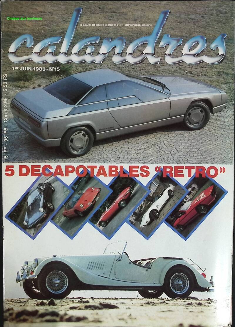Calandres - n° 15 - 1983 - revue magazine - voiture