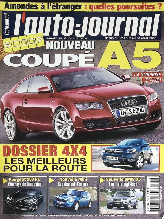 A5 Coupé - L'auto journal - n° 705 - 2006 - magazine review - car