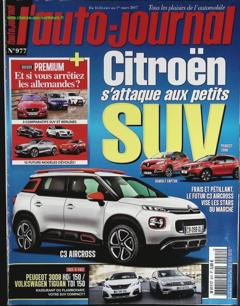 Citroën s'attaque au petit SUV - L'auto journal - n° 977 - 2017 - revue magazine - voiture