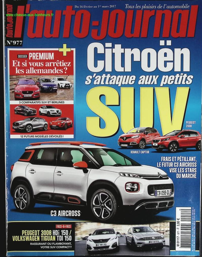 Citroën s'attaque au petit SUV - L'auto journal - n° 977 - 2017 - revue magazine - voiture