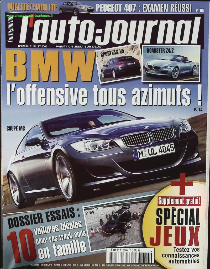 BMW l'offensive tous azimuts - L'auto journal - n° 676 - 2005 - revue magazine - voiture