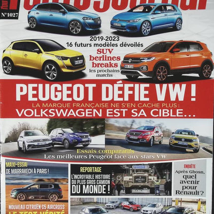 Peugeot challenges Volkswagen - L'auto journal - n° 1027 - 2019 - magazine review - car