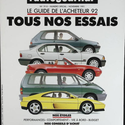 Kaufratgeber 1992: Alle unsere Tests - L'auto journal - Nr. 19H - 1991 - Zeitschriftenrezension - Auto
