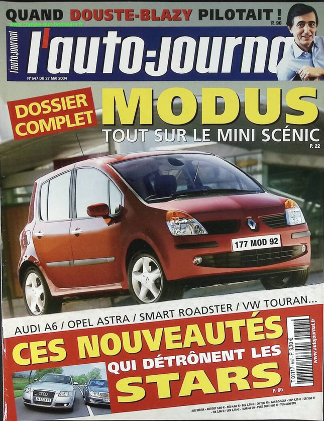 Renault Modus - L'auto journal - n° 647 - 2004 - revue magazine - voiture