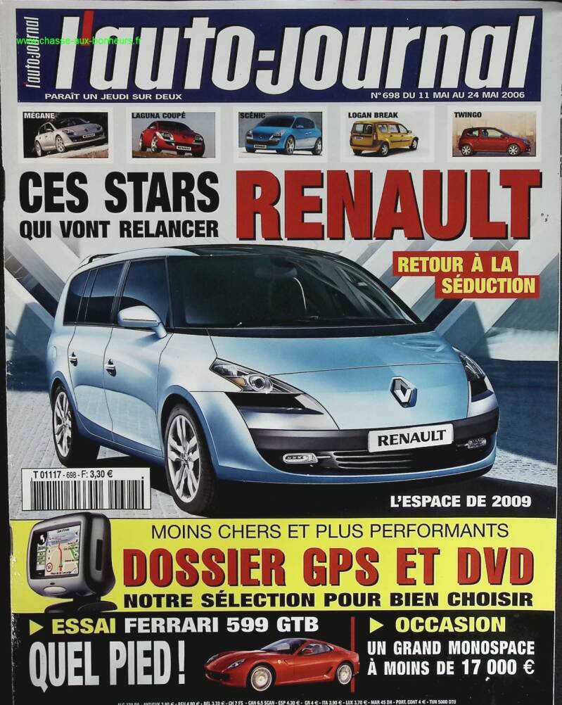 Ces stars Renault - L'auto journal - n° 698 - 2006 - revue magazine - voiture