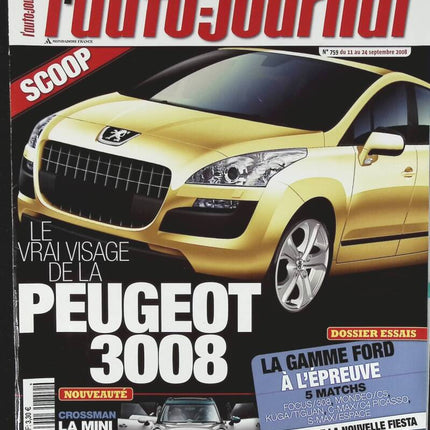 Peugeot 3008 - L'auto journal - n° 759 - 2008 - revue magazine - voiture