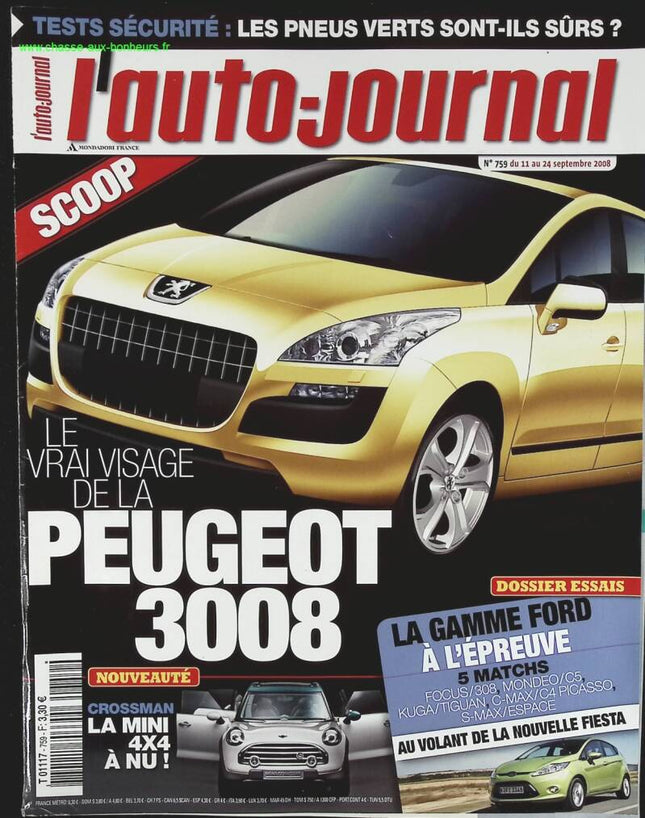 Peugeot 3008 - L'auto journal - Nr. 759 - 2008 - Zeitschriftenbericht - Auto